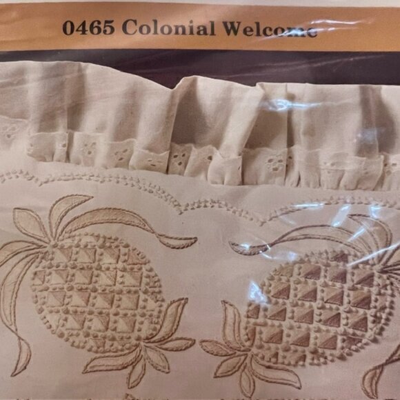 NEW Vintage 1984 The Creative Circle Kit #0465 Colonial Welcome Pillow Pineapple - Picture 6 of 8